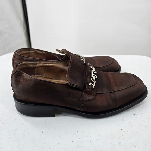 Pilgrim Shoes Mens Size 9.5 Brown Leather Loafers main image 6